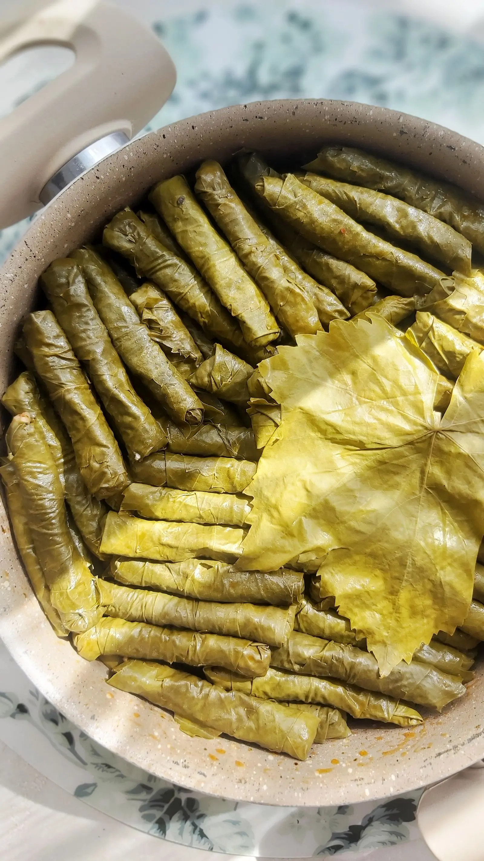 Tencerede yaprak sarma